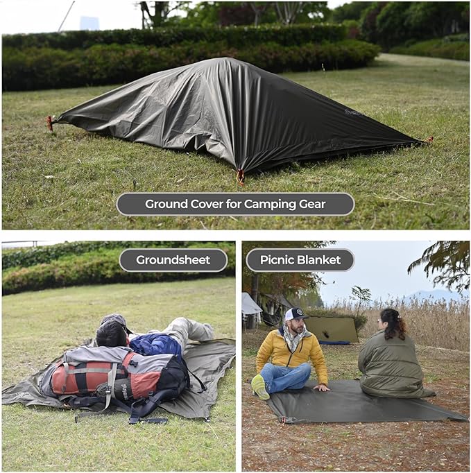Onewind Ultralight Tent Footprint, Ground Backpack Rain Cover, Waterproof Bag Cover Picnic Sheet Anti-Dew Condensation Packing Sack Gear Storage for Rainy Days Camping Backpacking Hiking