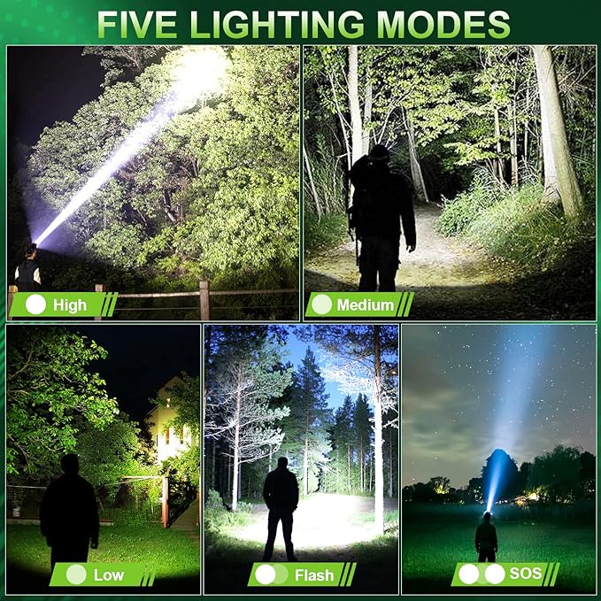 BUD K Rechargeable LED Headlamp, 1000 Lumens Super Bright Headlamp Flashlight with Motion Sensor, 8 Modes, 135°Adjustable, IPX7 Waterproof Head Lamp for Camping, Running, Climbing, Hiking