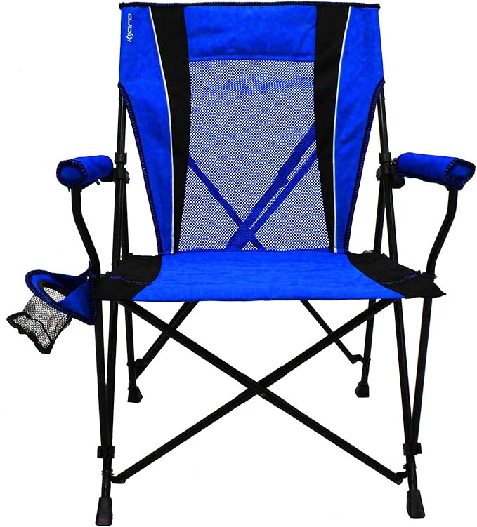 Kijaro Enjoy Versatile Folding Sports, Outdoor Chair & Lawn Chair, Dual Lock Feature, Maldives Blue (Hard Arm)