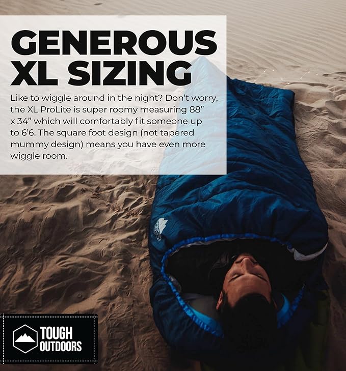 Tough Outdoors Sleeping Bags for Adults & Kids Sleeping Bags Girls Boys Teens - Camping Sleeping Bag for Backpacking- Cold Warm Weather & Summer Sleeping Bag - Lightweight Waterproof Compact Sleep Bag