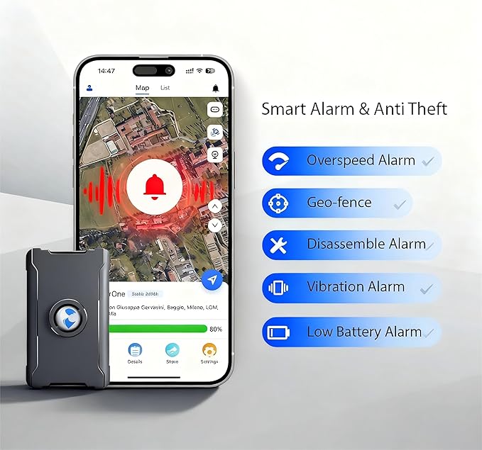 GPS Tracker for Vehicles Cars Long Battery Life to 90 Days, Strong Magnet, Unlimited Range, Geo-Fence, 4G Real Time Car Tracker Device Hidden Vehicle Tracking Devices, Subscription Needed