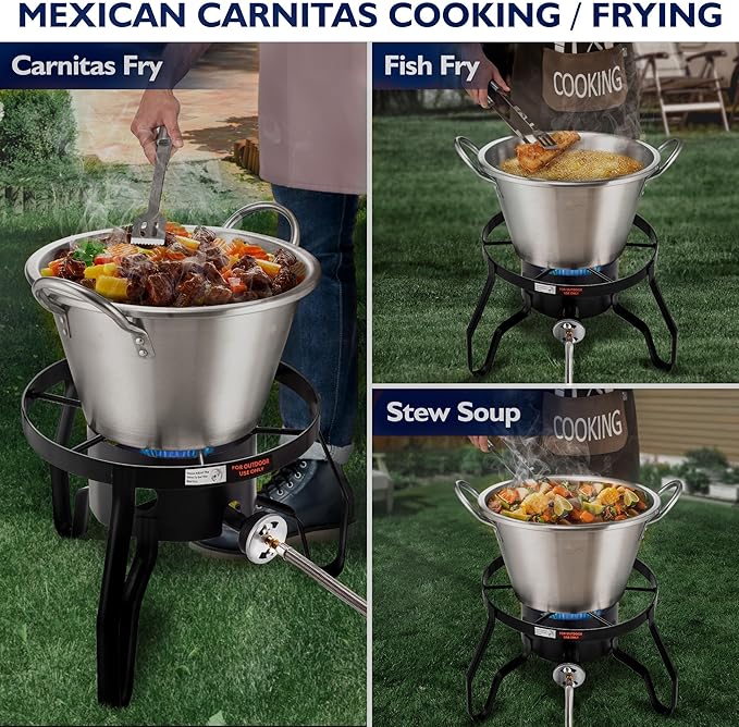 ARC 55,000BTU Propane Burner Camping Stove,Outdoor Gas Stove Burner Cooker for Cooking for Turkey Fry,Homebrewing,Crawfish Boil,and More!