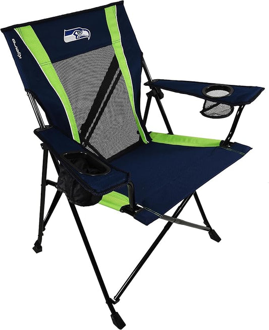 Kijaro Sports Fan Folding Chair, 26" L x 35.5" W x 37" H, Seattle Seahawks