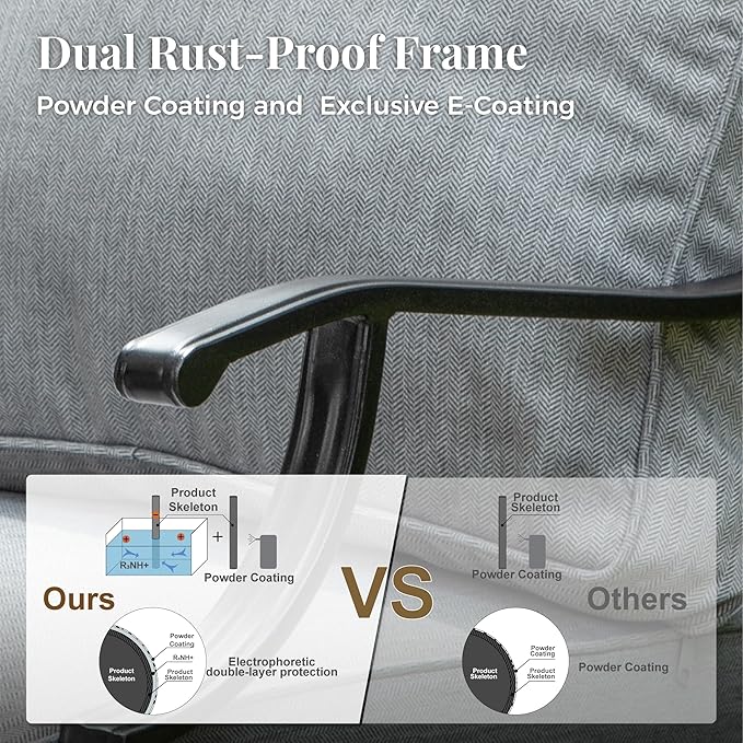 Patio Furniture Set with Fire Pit Table, 5 Pcs Metal Outdoor Conversation Set, 4 Swivel Chairs with 5.75" Extra Thick Cushion and 28" Fire Pit Table for Backyard Deck, Grey