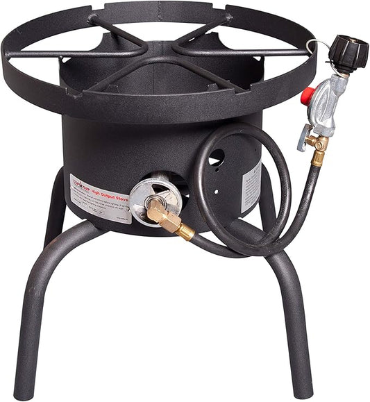 Camp Chef SHP-RL High Pressure Single Burner Cooker with Detachable legs and Round top, Black