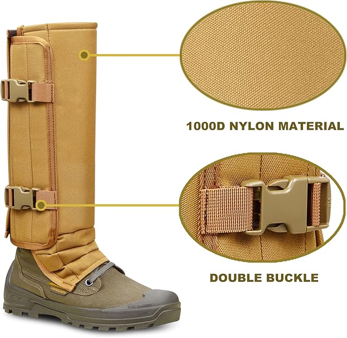 Skiguard Snake Guard Gaiters - Waterproof Chaps for Lower Legs, Bite Proof Guardz, Adjustable Size