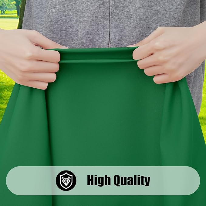 Smiry 2 Pack Rectangle Picnic Table Cloth, Waterproof Elastic Fitted Tablecloths, Washable Polyester Rectangular Patio Table Cover for Camping, Indoor and Outdoor (Hunter Green, 30"x48")