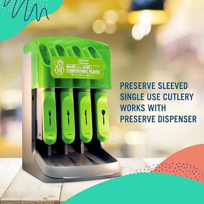 Preserve Compostable Knives, Made in USA, Medium Weight Cutlery, White, 840 Count