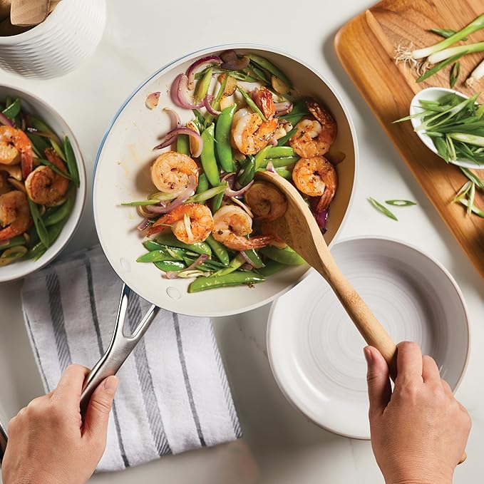 KitchenAid Hard Anodized Ceramic Nonstick Frying Pan/Skillet, 10 Inch, Blue Velvet