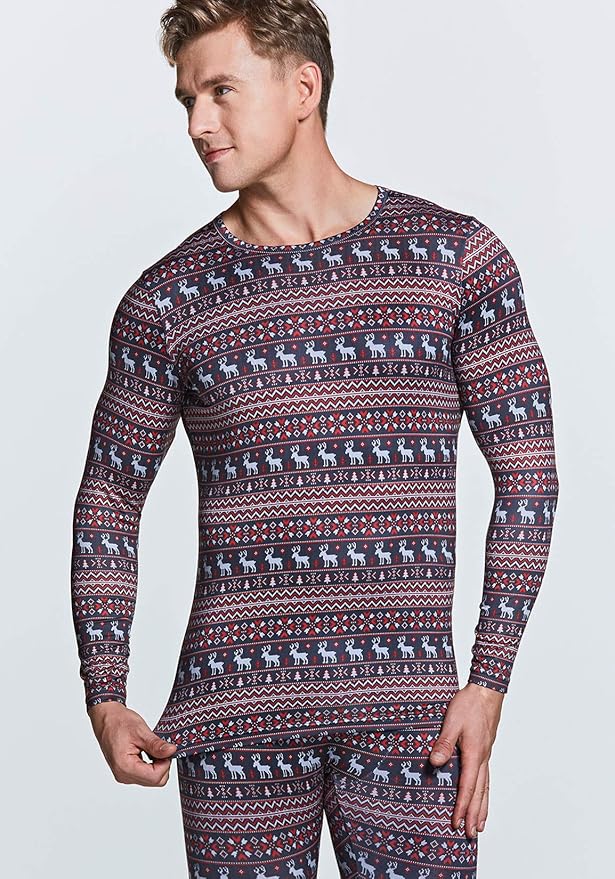 TSLA Men's Thermal Underwear Set, Microfiber Soft Fleece Lined Long Johns, Winter Warm Base Layer Top & Bottom