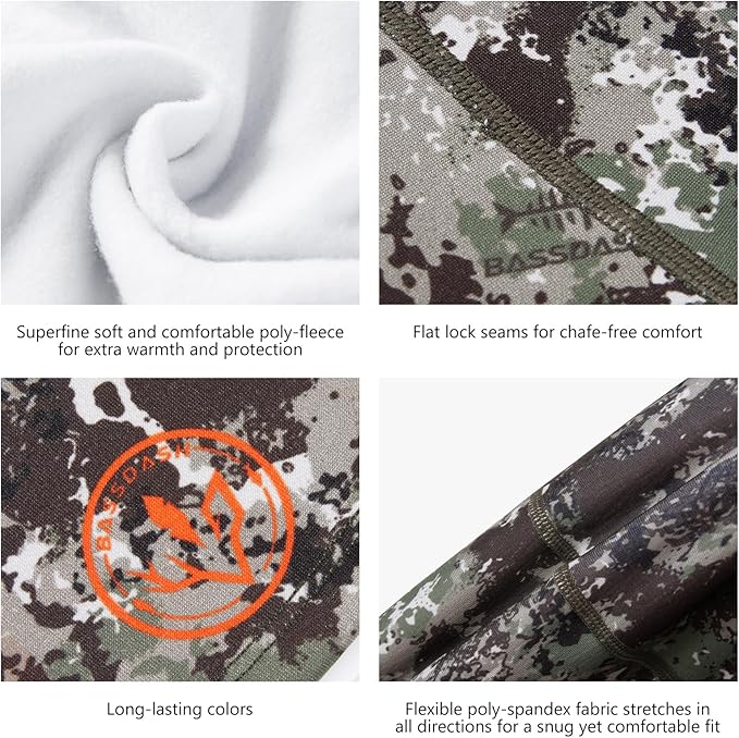 BASSDASH Winter Balaclava Fleece Ski Mask Ninja Hood Neck Warmer Fishing Hunting