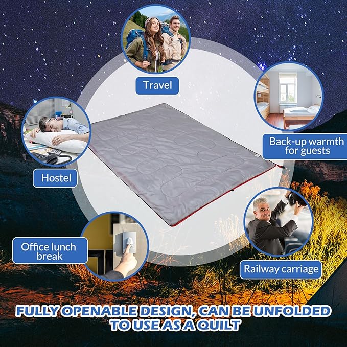 Macarrie 12 Pack Camping Sleeping Bags for Adults Bulk Cold Weather Kids Sleeping Bag for Homeless Lightweight Waterproof Compression Sack for Backpacking Traveling Hiking Outdoor