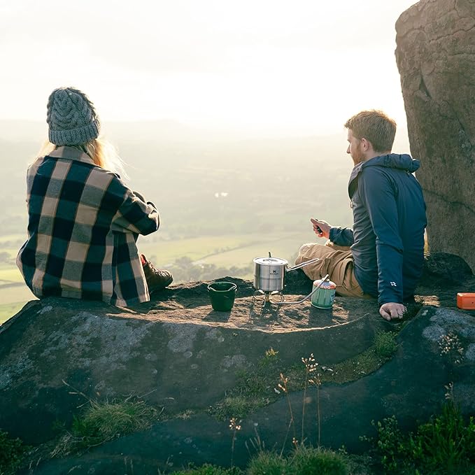 Stanley Wildfare Go Two Bowl Mess Kit | 8pc Portable Pot & Cookware Set | 1.25qt Stainless Steel Pot w/Locking Handle, Lid, 2 Bowls & Sporks
