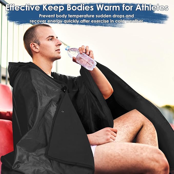 Catalonia Waterproof Stadium Blanket, Windproof Wearable Poncho for Football Sideline & Sports Events for Fans, Portable, Durable Outdoor Blanket for Camping & Tailgating