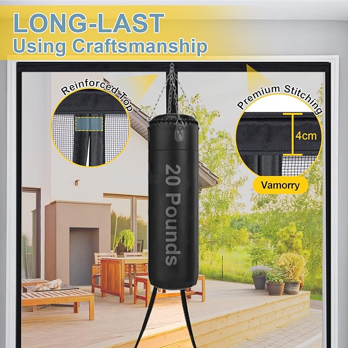 2025 Upgraded Magnetic Screen Door - 3X Heavy Duty Magnets Hands-Free - Mosquito/Insect Proof- Lets Cool Breeze in - Kid/Pet Friendly - Sliding Doors Easy Install 38"x82"