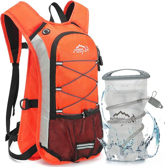 Hydration Pack Backpack, Lightweight Water Backpack with 2L Leakproof Hydration Bladder Daypack for Men Women,Running Hydration Vest for Outdoor Trail