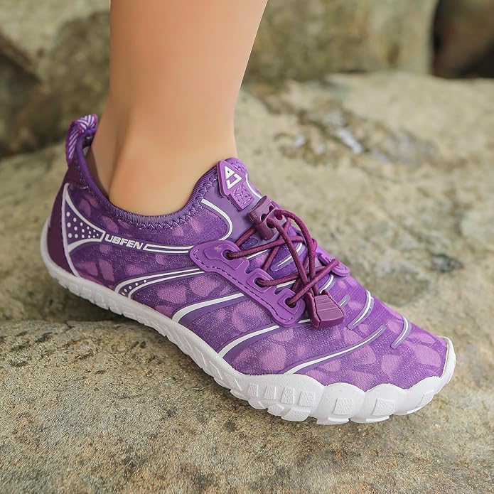 UBFEN Water Shoes for Kids Boys Girls Aqua Socks Barefoot Beach Sports Swim Pool Quick Dry Lightweight Toddler Little Big Kid