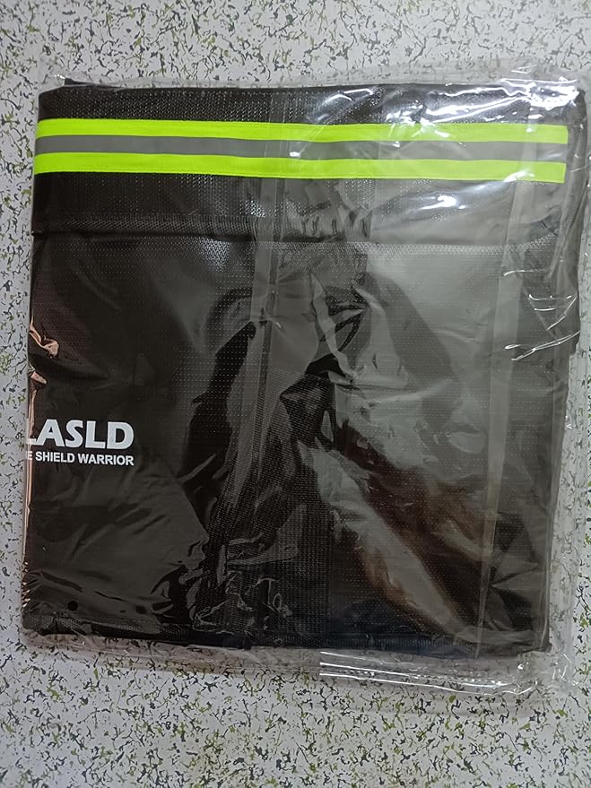 FLASLD Large Fireproof Document Bags, 24x12x12” Waterproof Storage Firesafe Bag, Fireproof Folder Safe Box for Cash, Valuables & Passport, Silicone Coating & Zipper Closure