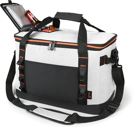 Tirrinia Large Cooler Bag Insulated, 48 Cans Leakproof Soft Camping Coolers, Portable Beach Cooler with Shoulder Strap for Picnic, Beach, Travel Road Trip