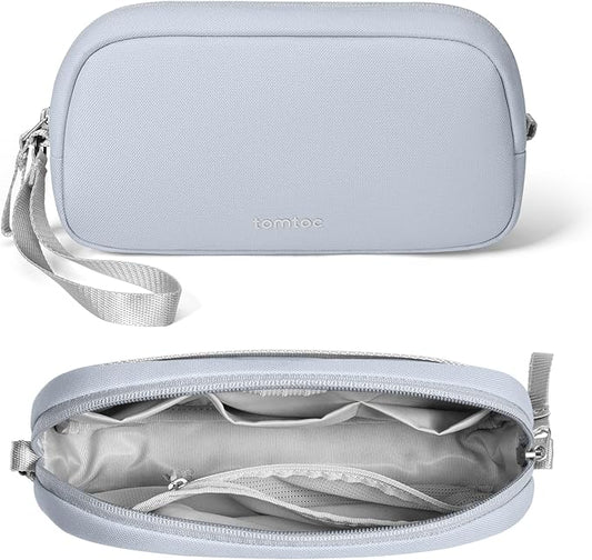 tomtoc Electronics Organizer Travel Case Performance, Water Resistant Bag Cable Tech Pouch Accessories, Carry Storage for Cord, Phone, Cables, Airpods, USB Flash Drive, Daily Items