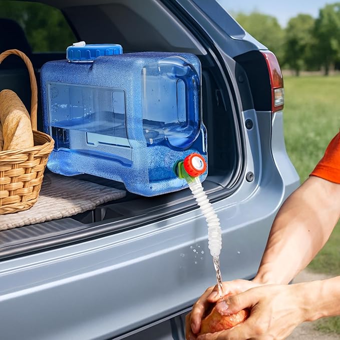ZOOFOX 3.17 Gallon Water Jug with Spigot, BPA Free Water Container, No Leakage Portable Emergency Water Tank for Outdoor Hiking Camping Picnic Supplies