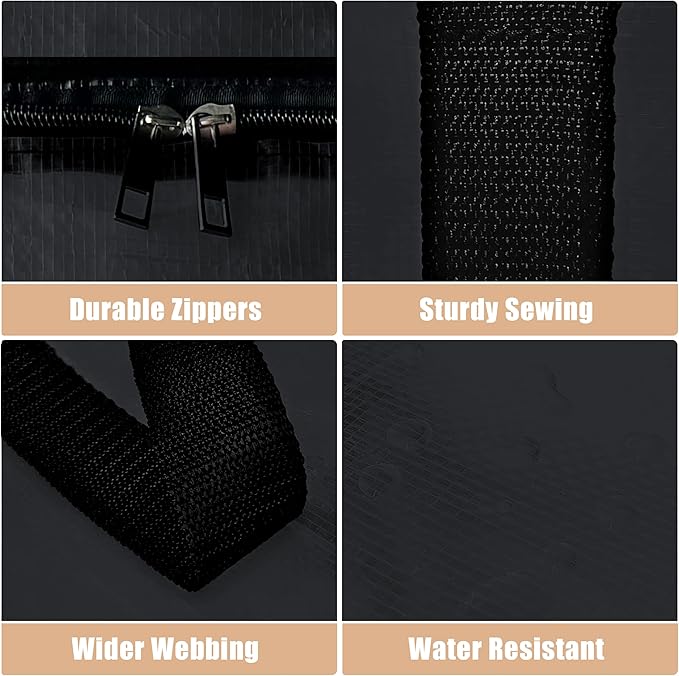 Heavy Duty Moving Bags - Extra Large Packing Bags and Storage Totes, Collapsible and Foldable Option for Moving and Storage, Black, 125 L - 18 Pack