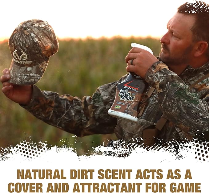 Lethal Original Field Spray with Human Scent Eliminating Agent for Hunting Clothes, Gear, and Equipment, Made in The USA, Unscented, 32 Ounce Spray Bottle