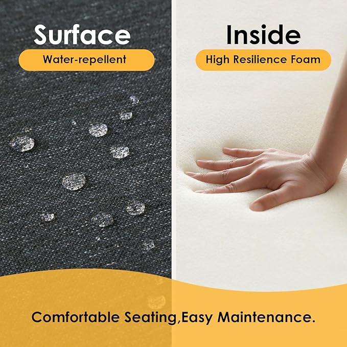 Outdoor Round Corner Seat Cushion, 17"x16"x2", Set of 4, Non Slip Seat Cushion Pads with Removable Cover for Patio Furniture, Garden Yard Lawn, Charcoal Gray