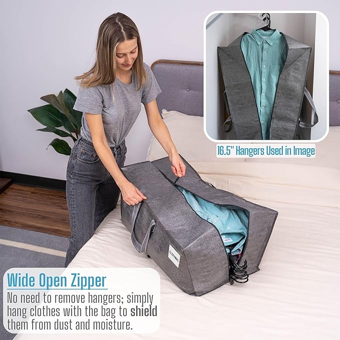 VENO 8 Pack Moving Bags w/Backpack Straps, Heavy Duty, Moving Boxes Alternative, Packing Supplies, Large Storage Totes for Dorm Room Essentials with Zipper for Clothes (Gray, 8 Pack)