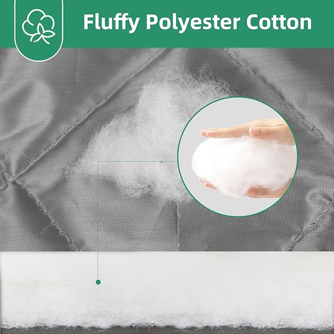 Insulated Door Curtain, 36"x82", Gray - Magnetic Thermal Cover for Winter, Blocks Cold Drafts, Multi-Layer Oxford Fabric, Magnetic Fastening