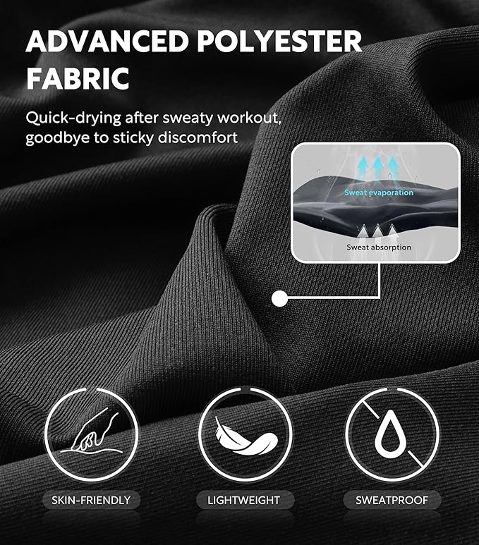 DAVID ARCHY Mens Performance Boxer Briefs 3 Pack, 3D Support Pouch & No Ride-Up Design Moisture-Wicking Sport Underwear