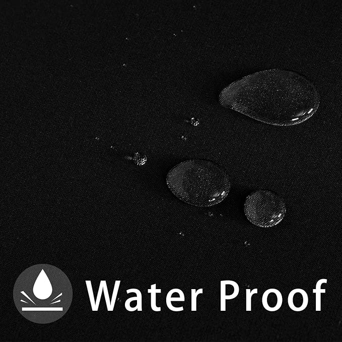 LUSHVIDA Rectangle Outdoor Tablecloth with Umbrella Hole and Zipper, 60x84 Inch Black, Washable Waterproof Table Cloth Spill Proof Wrinkle Free Table Cover for Patio Spring Summer Picnic BBQS