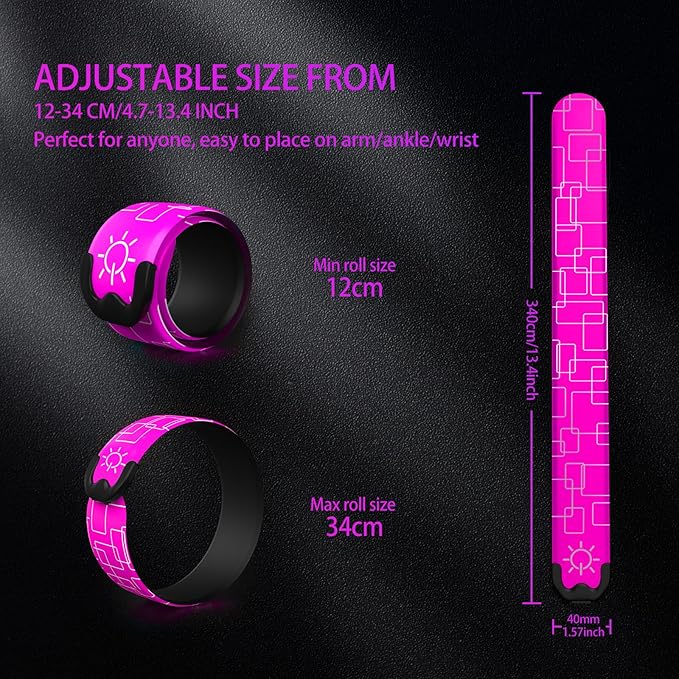 2 Pack LED Armband - Rechargeable Running Lights with Reflective Gear, High Visibility LED Wristband Lights