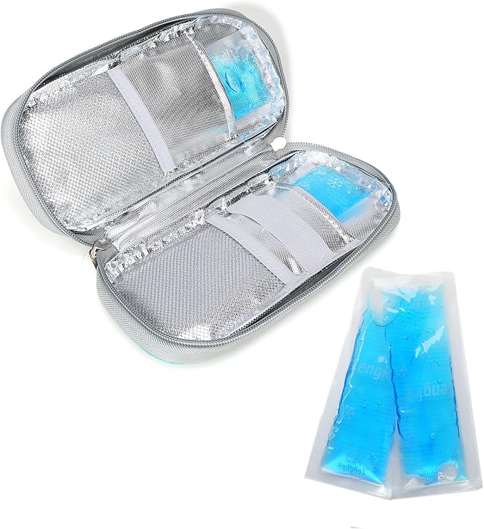 YOUSHARES Ice Packs - Reusable Freezer Packs Instant Hot Or Cold Gel Pack Suitable for Insulin Cool Storage Bag （2 TSA Approved Ice Packs）