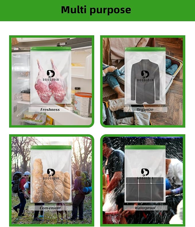 Odor Proof Storage Bags - 28ｘ20 Inch Double Seal Odor Barrier Storage Bags for Backpacking, Camping and Household, Lock in Odors Keep Contents Fresh and Waterproof, Reusable Odor Proof Bags (2 Pack)