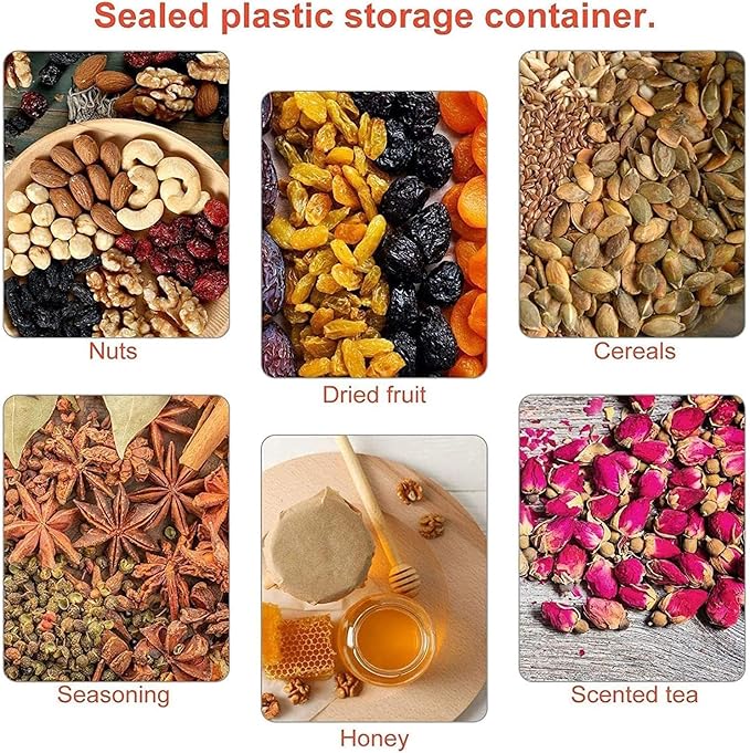 6 Pack 24 Oz Clear plastic jar, Refillable Kitchen Storage Containers, For Kitchen & Household, Aluminum cap.