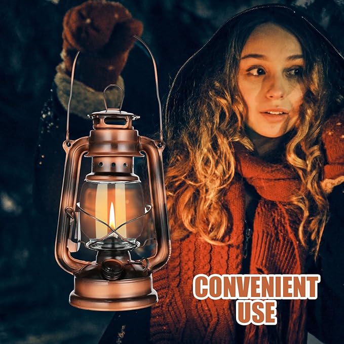 Retisee 2 Pcs Hurricane Lantern 10 Inch Original Oil Burning Lantern Decorative Kerosene Vintage Oil Lamp Hanging Kerosene Fuel Lamps for Outdoor Indoor Home Patio Camping, Bronze