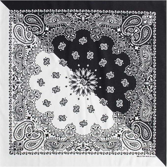 $averPak Pets - InsectGuard Permethrin Treated Mosquitoes, Flies, Ticks & More Insect Repellent Dog Bandanna Paisley (Black/White)