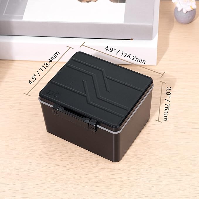 JJC 28 Slots AA Double A Battery Case Holder with Removable Battery Tester, Water-Resistant & Shockproof AA Battery Storage Box