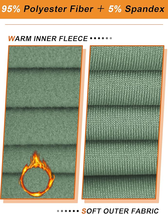 URATOT 3 Sets Women's Thermal Underwear Set Fleece Lined Long Johns Thermal Underwear Base Layer for Women Cold Winter