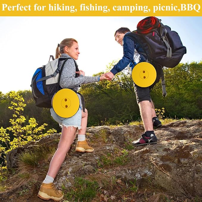 Fishboy Upgraded Collapsible Stool, 400lbs Max Weight, Lightweight But Sturdy, Portable Retractable Folding Telescoping Foldable Camping Stool for Adults Outdoor Fishing Hiking Gardening Travel BBQ
