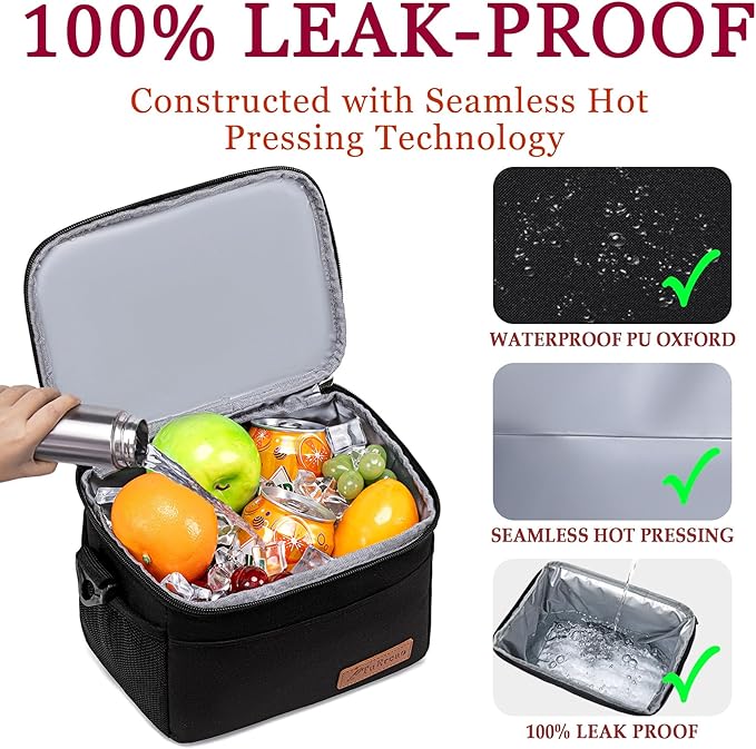 TuErcao Insulated Cooler Bag 6/24 Can Collapsible Leakproof Soft Sided Cooler for Car, Portable Foldable Small Ice Chest for Beach Camping Picnic Travel, 5/15qt Lunch Box for Men Work