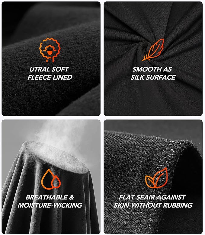 Women 's Thermal Underwear Set with Lightweight Ultra Soft Fleece Lined,Long John Set, Skiing Base Layer