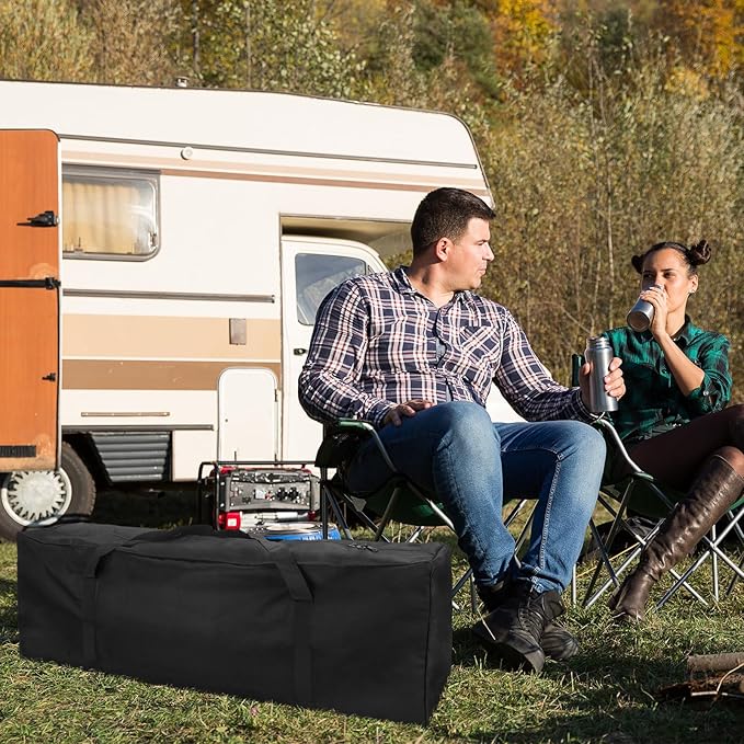 INFANZIA 41 inch Duffel Travel Sports Equipment Bag, 2PCS Long Luggage Bag with Upgrade Zipper Water Resistant, Extra Large Foldable Storage Bag for Camping, Tent, Tripod, Fishing