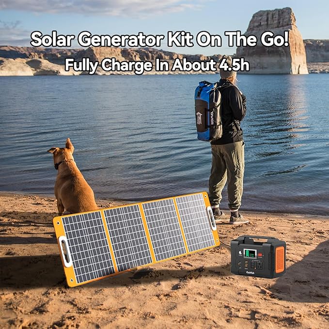 200W 151Wh Portable Power Station +100W Foldable Solar Panel