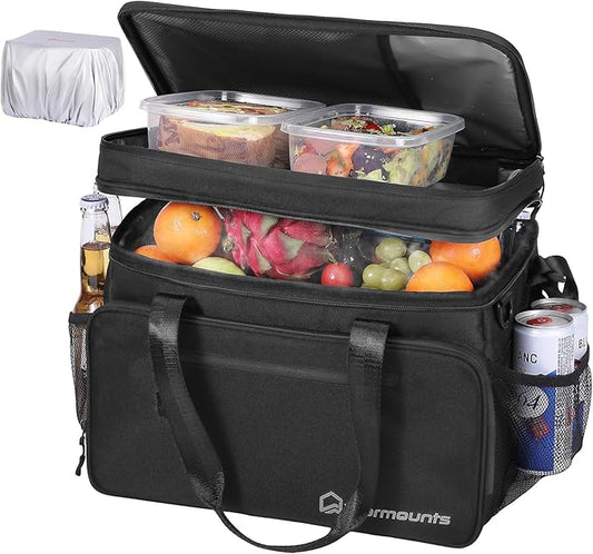 Insulated Cooler Bag 48/75 Cans, Soft Sided Portable Lunch Bag Coolers w/Zippered Top, Leak Proof PVC Interlayer, 5-Layer Insulation Large Ice Chest Bag for Travel, Camping, Beach, Picnic
