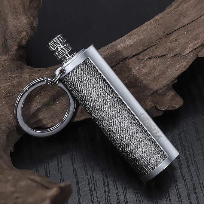 YUSUD 2 Pack Permanent Match Infinity Lighter with Multitool Keychain, Reusable Waterproof Match Strike Anywhere, Forever Flint Fire Starter for Outdoor Survival Tool for Men