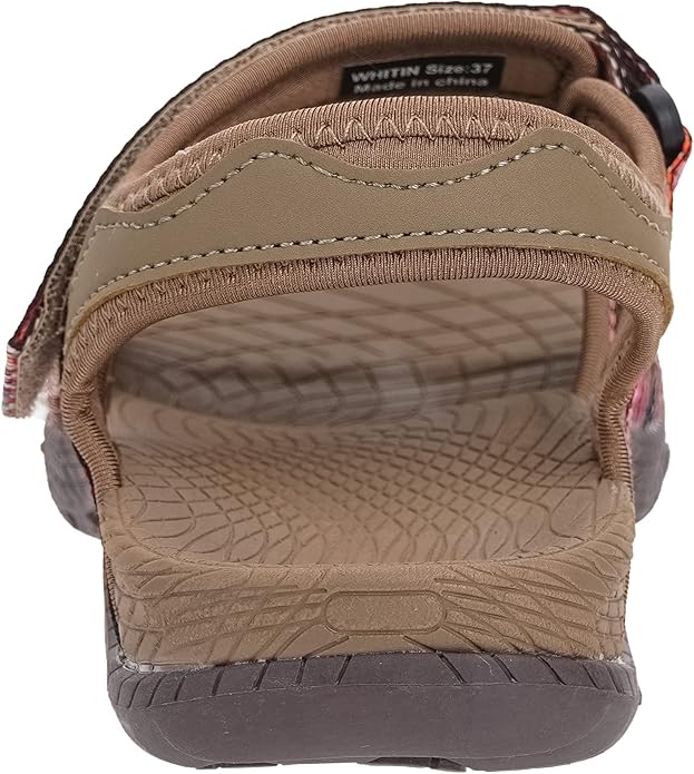 WHITIN Women’s Hiking Sandals with Arch Support | Adjustable Hook and Loop Straps | Durable Sport Sandals for Outdoor Adventure
