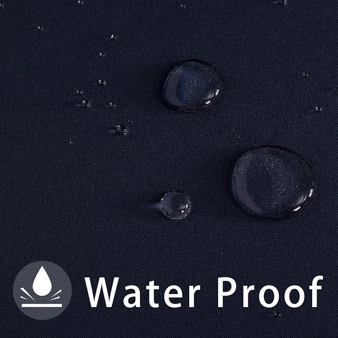 LUSHVIDA Rectangle Outdoor Tablecloth with Umbrella Hole and Zipper, 60x102 Inch Navy, Washable Waterproof Table Cloth Spill Proof Wrinkle Free Table Cover for Patio Spring Summer Picnic BBQS