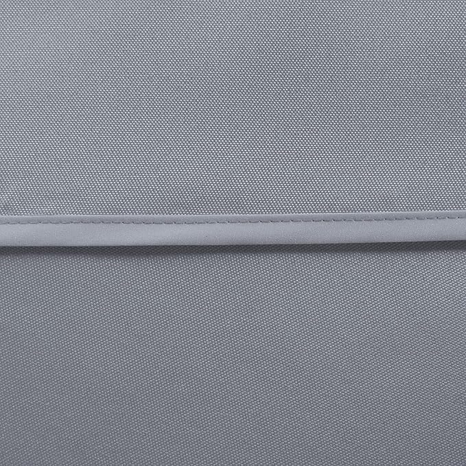 LUSHVIDA Rectangle Outdoor Tablecloth with Umbrella Hole and Zipper, 52x70 Inch Silver, Washable Waterproof Table Cloth Spill Proof Wrinkle Free Table Cover for Patio Spring Summer Picnic BBQS